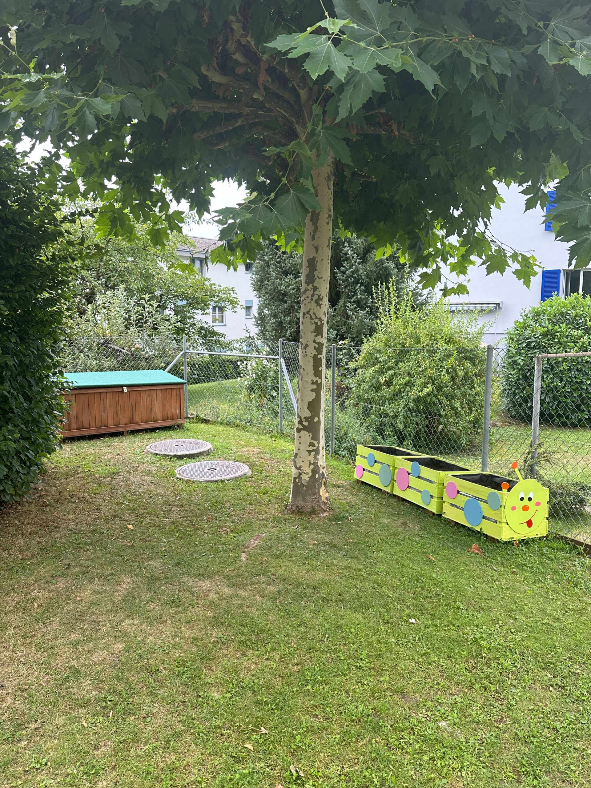 Umzäunter Gartenbereich